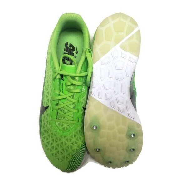 Nike Zoom Rival XS Track Running Racing Shoes w Spikes & Bag Electric Green 8.5 - Picture 4 of 9